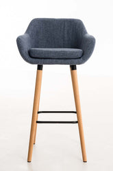 TPFLiving Barhocker Grande Gestell Holz Stoff